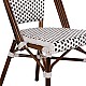 ΚΑΡΕΚΛΑ BISTRO ΑΛΟΥΜΙΝΙΟΥ BAMBOO LOOK ΜΕ ΛΕΥΚΟ-ΜΑΥΡΟ RATTAN HM5566.01 45x54x90Υεκ.