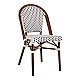 ΚΑΡΕΚΛΑ BISTRO ΑΛΟΥΜΙΝΙΟΥ BAMBOO LOOK ΜΕ ΛΕΥΚΟ-ΜΑΥΡΟ RATTAN HM5566.01 45x54x90Υεκ.