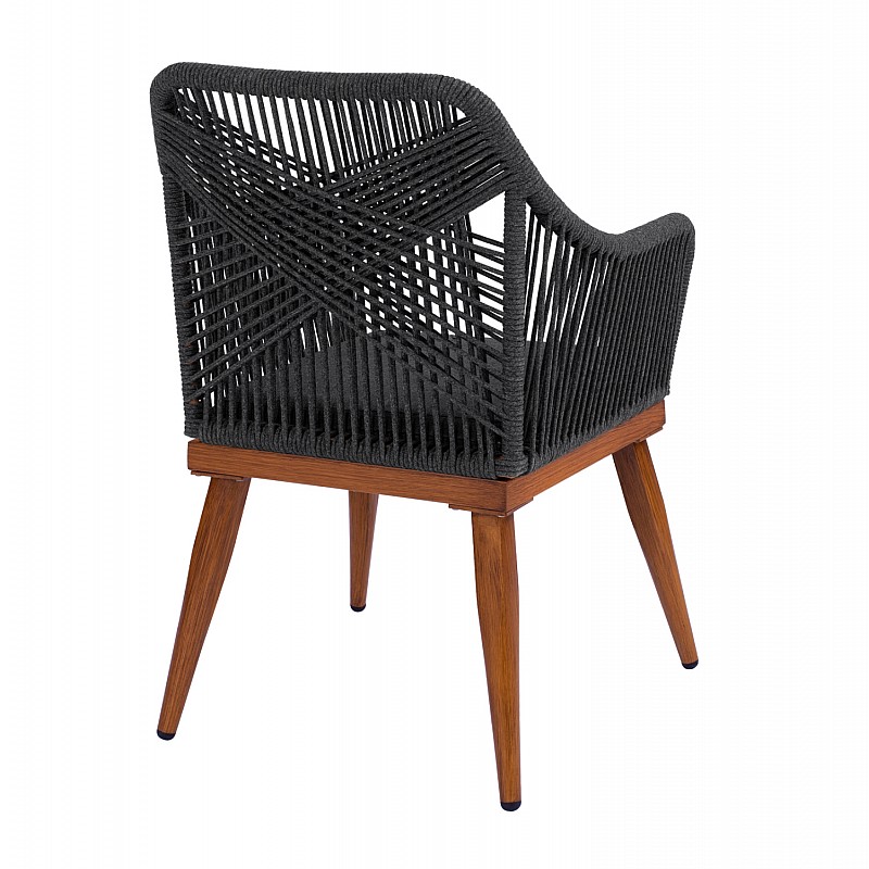 ΠΟΛΥΘΡΟΝΑ ΑΛΟΥΜΙΝΙΟΥ MYRTIA ΜΕ ΣΧΟΙΝΙ ΓΚΡΙ ΚΑΙ ΚΑΡΥΔΙ ΠΟΔΙΑ HM5549.01 62x63x90Ycm