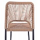 ΚΑΡΕΚΛΑ ΑΛΟΥΜΙΝΙΟΥ ΓΚΡΙ ΜΕ P.E.TWIST RATTAN ΜΠΕΖ HM5770.02 45x63x82Υ εκ.
