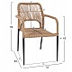 ΠΟΛΥΘΡΟΝΑ ΑΛΟΥΜΙΝΙΟΥ NOJO HM5771.02 ΓΚΡΙ ΜΕ P.E.TWIST RATTAN ΜΠΕΖ 55x63x82Y εκ.