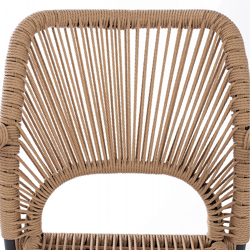 ΠΟΛΥΘΡΟΝΑ ΑΛΟΥΜΙΝΙΟΥ NOJO HM5771.02 ΓΚΡΙ ΜΕ P.E.TWIST RATTAN ΜΠΕΖ 55x63x82Y εκ.