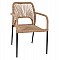 ΠΟΛΥΘΡΟΝΑ ΑΛΟΥΜΙΝΙΟΥ NOJO HM5771.02 ΓΚΡΙ ΜΕ P.E.TWIST RATTAN ΜΠΕΖ 55x63x82Y εκ.
