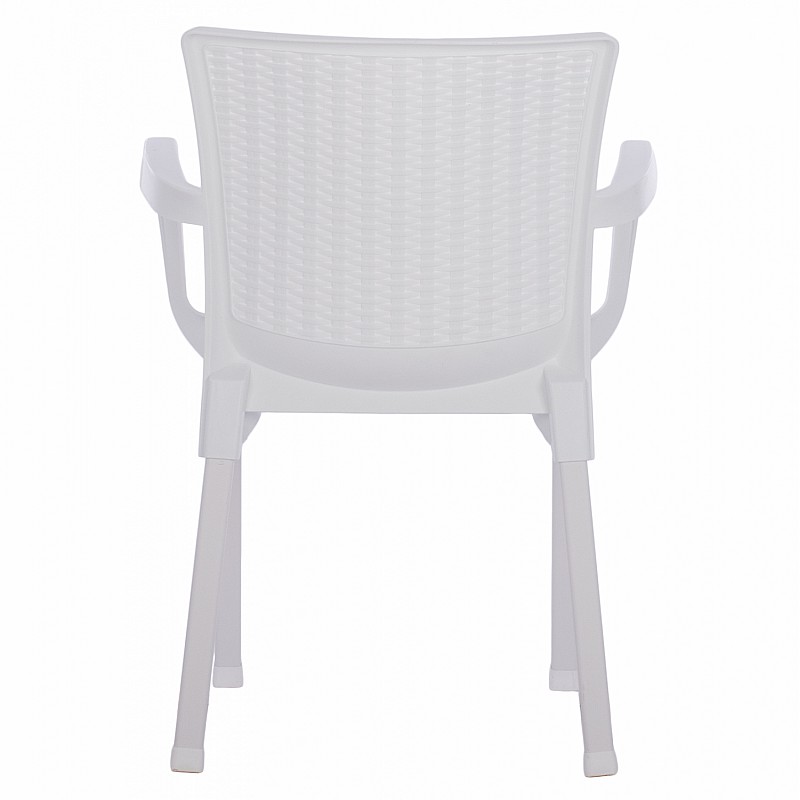 ΠΟΛΥΘΡΟΝΑ ΠΟΛΥΠΡΟΠΥΛΕΝΙΟΥ RATTAN ΠΟΔΙ ALU HM5591.01 ΧΡΩΜΑ ΛΕΥΚΟ 60x60x82 cm ΠΟΛΥΘΡΟΝΑ ΠΟΛΥΠΡΟΠΥΛΕΝΙΟΥ RATTAN ΠΟΔΙ ALU HM5591.01 ΧΡΩΜΑ ΛΕΥΚΟ 60x60x82 cm