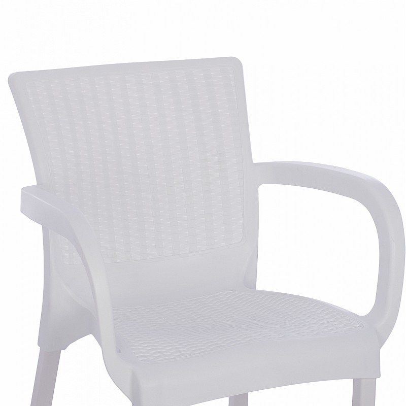 ΠΟΛΥΘΡΟΝΑ ΠΟΛΥΠΡΟΠΥΛΕΝΙΟΥ RATTAN ΠΟΔΙ ALU HM5591.01 ΧΡΩΜΑ ΛΕΥΚΟ 60x60x82 cm ΠΟΛΥΘΡΟΝΑ ΠΟΛΥΠΡΟΠΥΛΕΝΙΟΥ RATTAN ΠΟΔΙ ALU HM5591.01 ΧΡΩΜΑ ΛΕΥΚΟ 60x60x82 cm