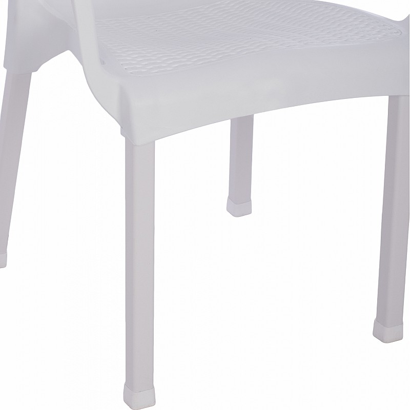 ΠΟΛΥΘΡΟΝΑ ΠΟΛΥΠΡΟΠΥΛΕΝΙΟΥ RATTAN ΠΟΔΙ ALU HM5591.01 ΧΡΩΜΑ ΛΕΥΚΟ 60x60x82 cm ΠΟΛΥΘΡΟΝΑ ΠΟΛΥΠΡΟΠΥΛΕΝΙΟΥ RATTAN ΠΟΔΙ ALU HM5591.01 ΧΡΩΜΑ ΛΕΥΚΟ 60x60x82 cm