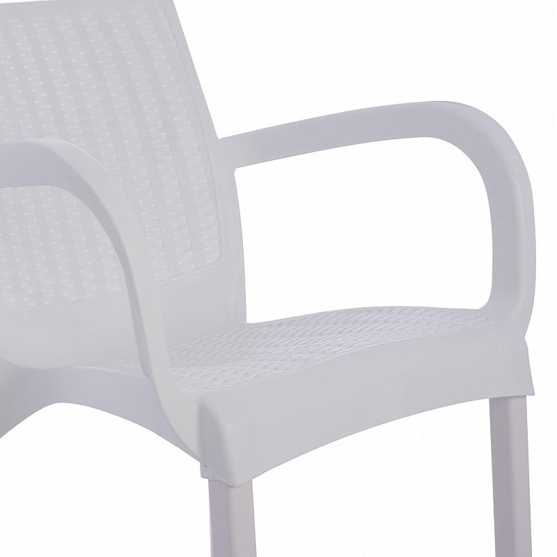 ΠΟΛΥΘΡΟΝΑ ΠΟΛΥΠΡΟΠΥΛΕΝΙΟΥ RATTAN ΠΟΔΙ ALU HM5591.01 ΧΡΩΜΑ ΛΕΥΚΟ 60x60x82 cm ΠΟΛΥΘΡΟΝΑ ΠΟΛΥΠΡΟΠΥΛΕΝΙΟΥ RATTAN ΠΟΔΙ ALU HM5591.01 ΧΡΩΜΑ ΛΕΥΚΟ 60x60x82 cm