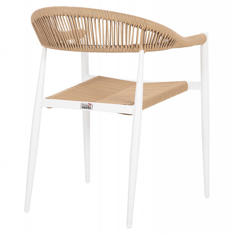 ΠΟΛΥΘΡΟΝΑ ΑΛΟΥΜΙΝΙΟΥ GRET HM5854.01 ΛΕΥΚΗ PE RATTAN ΜΠΕΖ 56x55,5x78Υεκ.