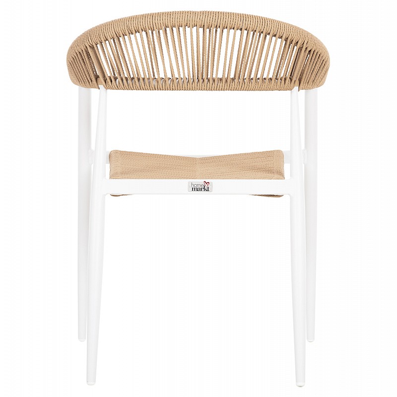 ΠΟΛΥΘΡΟΝΑ ΑΛΟΥΜΙΝΙΟΥ GRET HM5854.01 ΛΕΥΚΗ PE RATTAN ΜΠΕΖ 56x55,5x78Υεκ.