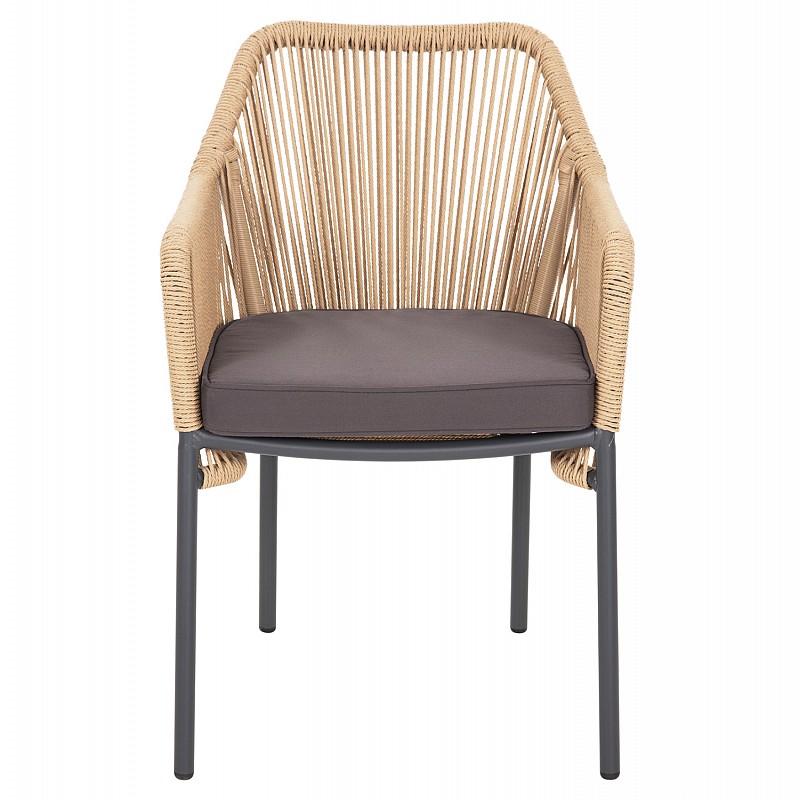 ΠΟΛΥΘΡΟΝΑ ΑΛΟΥΜΙΝΙΟΥ LOKKI HM5855.02 ΑΝΘΡΑΚΙ ΜΕ ΣΧΟΙΝΙ WICKER PE 56x66x82Υ εκ.