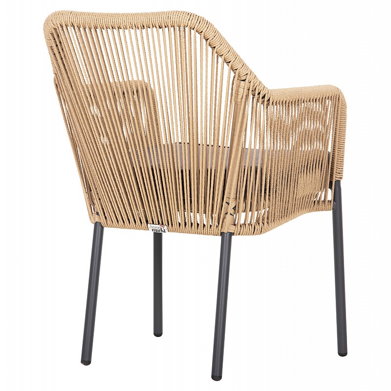 ΠΟΛΥΘΡΟΝΑ ΑΛΟΥΜΙΝΙΟΥ LOKKI HM5855.02 ΑΝΘΡΑΚΙ ΜΕ ΣΧΟΙΝΙ WICKER PE 56x66x82Υ εκ.