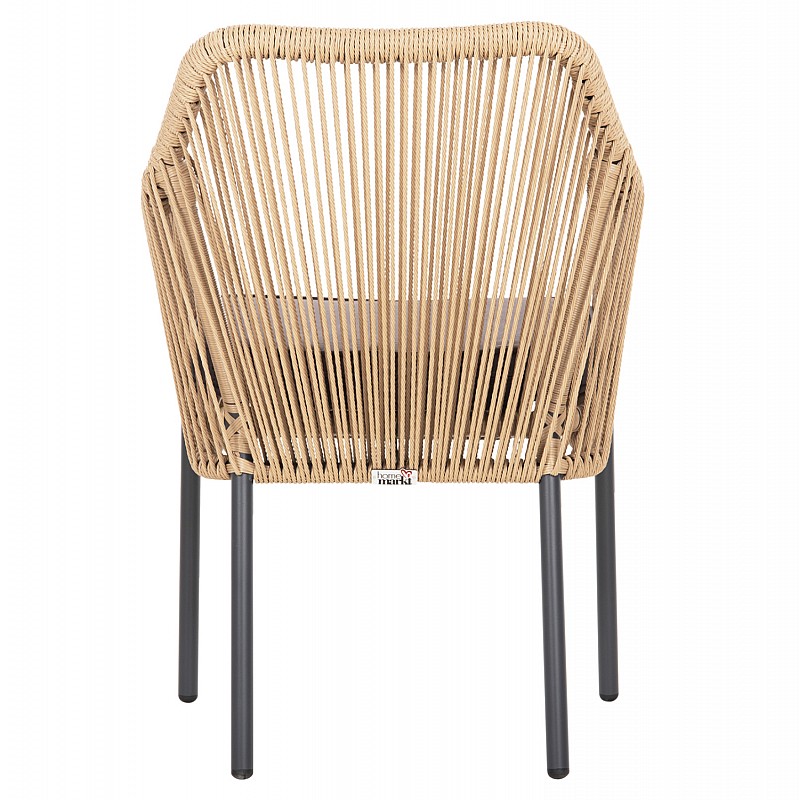 ΠΟΛΥΘΡΟΝΑ ΑΛΟΥΜΙΝΙΟΥ LOKKI HM5855.02 ΑΝΘΡΑΚΙ ΜΕ ΣΧΟΙΝΙ WICKER PE 56x66x82Υ εκ.