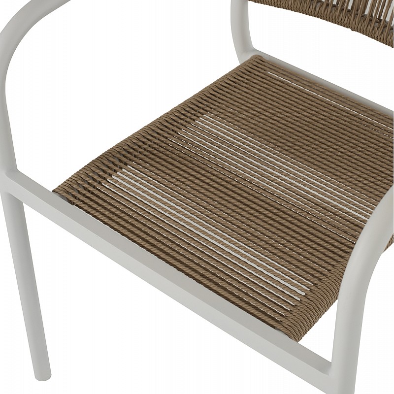 ΠΟΛΥΘΡΟΝΑ ΑΛΟΥΜΙΝΙΟΥ ΛΕΥΚΟ ΜΕ PE RATTAN WICKER HM5856.01 57x63x80Yεκ. ΠΟΛΥΘΡΟΝΑ ΑΛΟΥΜΙΝΙΟΥ ΛΕΥΚΟ ΜΕ PE RATTAN WICKER HM5856.01 57x63x80Yεκ.