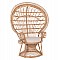 ΠΟΛΥΘΡΟΝΑ ROYAL PEACOCK HM9342 RATTAN ΣΕ ΦΥΣΙΚΟ-ΜΑΞΙΛΑΡΙ ΜΠΕΖ 114x72x150Yεκ.