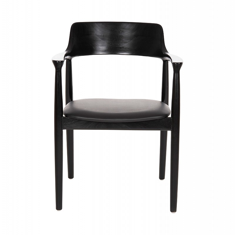 ΠΟΛΥΘΡΟΝΑ ΤΡΑΠΕΖΑΡΙΑΣ KINGSLEY HM9634.02 ΞΥΛΟ ΜΑΟΝΙ- ΜΑΥΡΟ VINYL 58x53x80Yεκ.