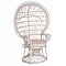 ΠΟΛΥΘΡΟΝΑ ROYAL PEACOCK HM9342.02 RATTAN ΣΕ ΛΕΥΚΟ-ΜΑΞΙΛΑΡΙ ΛΕΥΚΟ 114x72x150Yεκ.
