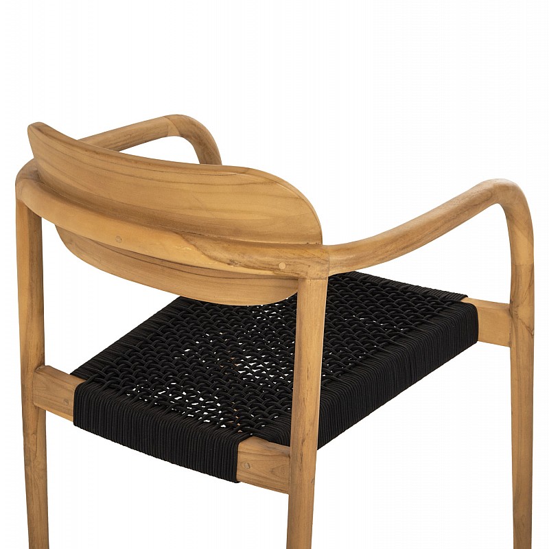 ΠΟΛΥΘΡΟΝΑ OSLO HM9636.02 ΞΥΛΟ TEAK ΦΥΣΙΚΟ & ΜΑΥΡΟ ΣΧΟΙΝΙ 55x54x80Y εκ.