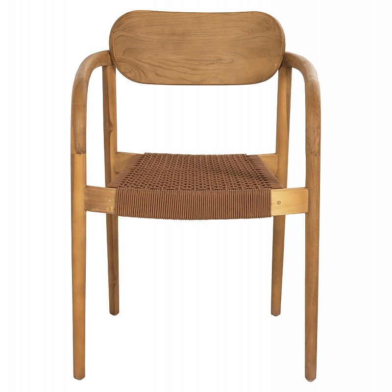 ΠΟΛΥΘΡΟΝΑ OSLO HM9636.01 ΞΥΛΟ TEAK ΦΥΣΙΚΟ & ΚΑΦΕ ΣΧΟΙΝΙ 55x54x80Y εκ.