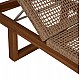 ΞΑΠΛΩΣΤΡΑ PATRON HM5993 TEAK ΞΥΛΟ ΚΑΙ ΣΧΟΙΝΙ VIRO ΣΕ ΠΛΕΞΗ WICKER 191x65x86Yεκ.