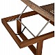 ΞΑΠΛΩΣΤΡΑ PATRON HM5993 TEAK ΞΥΛΟ ΚΑΙ ΣΧΟΙΝΙ VIRO ΣΕ ΠΛΕΞΗ WICKER 191x65x86Yεκ.