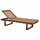 ΞΑΠΛΩΣΤΡΑ PATRON HM5993 TEAK ΞΥΛΟ ΚΑΙ ΣΧΟΙΝΙ VIRO ΣΕ ΠΛΕΞΗ WICKER 191x65x86Yεκ.