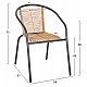 ΠΟΛΥΘΡΟΝΑ SWIFTER HM5969.02 ΜΕΤΑΛΛΟ ΓΚΡΙ-ΣΥΝΘ. RATTAN ΣΕ ΦΥΣΙΚΟ 54x61x75Υεκ.
