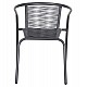 ΠΟΛΥΘΡΟΝΑ SWIFTER HM5969.01 ΜΕΤΑΛΛΟ ΓΚΡΙ-ΣΥΝΘ. RATTAN ΓΚΡΙ 54x61x75Υεκ.