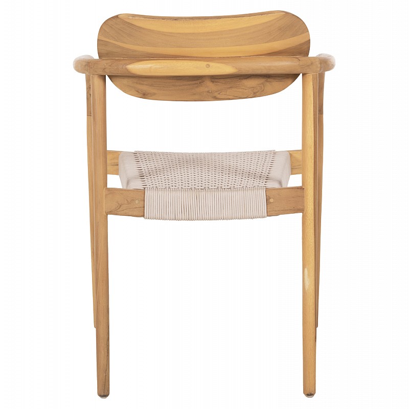 ΠΟΛΥΘΡΟΝΑ OSLO HM9636.07 ΞΥΛΟ TEAK ΦΥΣΙΚΟ & ΜΠΕΖ ΣΧΟΙΝΙ 55x54x80Yεκ.