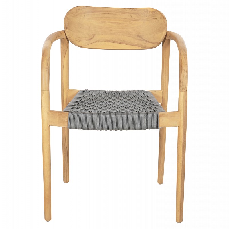 ΠΟΛΥΘΡΟΝΑ OSLO HM9636.08 ΞΥΛΟ TEAK ΦΥΣΙΚΟ & ΓΚΡΙ ΣΧΟΙΝΙ 55x54x80Yεκ.