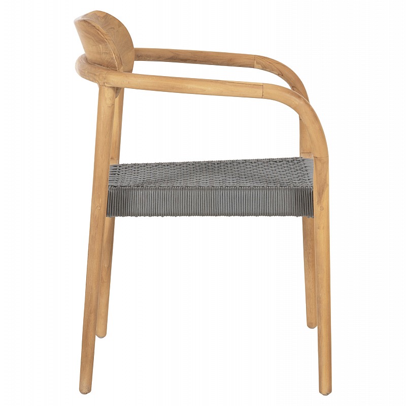 ΠΟΛΥΘΡΟΝΑ OSLO HM9636.08 ΞΥΛΟ TEAK ΦΥΣΙΚΟ & ΓΚΡΙ ΣΧΟΙΝΙ 55x54x80Yεκ.