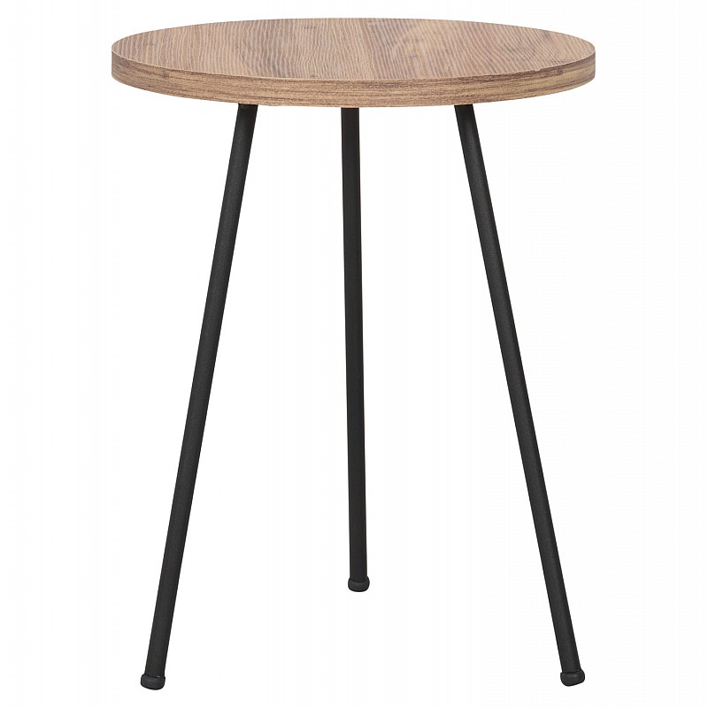 ΣΕΤ ΒΟΗΘ.ΤΡΑΠΕΖΑΚΙΑ KISSA HM18174.04 ΜΕΛΑΜΙΝΗ ΣΕ ΦΥΣΙΚΟ-ΜΑΥΡΑ ΜΕΤΑΛ.ΠΟΔΙΑ