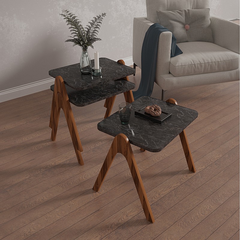 ΣΕΤ 3ΤΜΧ ΒΟΗΘΗΤΙΚΑ ΤΡΑΠΕΖΑΚΙΑ REACHER HM18176.02 ΜΕΛΑΜΙΝΗ ΣΕ ΚΑΡΥΔΙ-ΜΑΥΡΟ ΜΑΡΜΑΡΟ 40x30x40Υεκ. ΣΕΤ 3ΤΜΧ ΒΟΗΘΗΤΙΚΑ ΤΡΑΠΕΖΑΚΙΑ REACHER HM18176.02 ΜΕΛΑΜΙΝΗ ΣΕ ΚΑΡΥΔΙ-ΜΑΥΡΟ ΜΑΡΜΑΡΟ 40x30x40Υεκ.