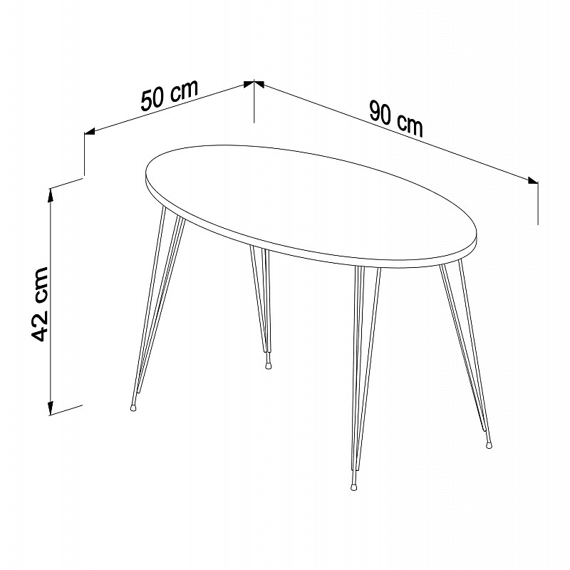 ΤΡΑΠΕΖΙ ΣΑΛΟΝΙΟΥ GRANIT HM18177.01 ΜΕΛΑΜΙΝΗ ΛΕΥΚΟ ΜΑΡΜΑΡΟ-ΜΕΤΑΛ.ΠΟΔΙΑ 90x50x42Υεκ