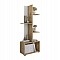 ΒΙΒΛΙΟΘΗΚΗ TRIVIO HM18195.03 ΜΕΛΑΜΙΝΗ ΣΕ ΛΕΥΚΟ-ATLANTIS GREEN 50x25x127Υεκ.
