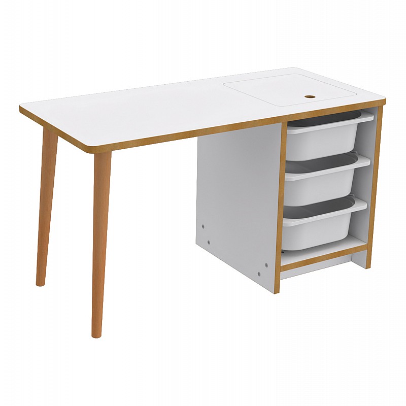 ΣΕΤ ΠΑΙΔΙΚΟΥ ΓΡΑΦΕΙΟΥ STAK HM18222.01 ΜΕΛΑΜΙΝΗ ΣΕ ΛΕΥΚΟ-ΦΥΣΙΚΟ 90x42x50Υεκ.