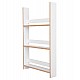ΡΑΦΙΕΡΑ ΤΟΙΧΟΥ SANI HM18223.01 ΜΕΛΑΜΙΝΗ ΣΕ ΛΕΥΚΟ 60x10x90Υεκ. (3 ΡΑΦΙΑ)