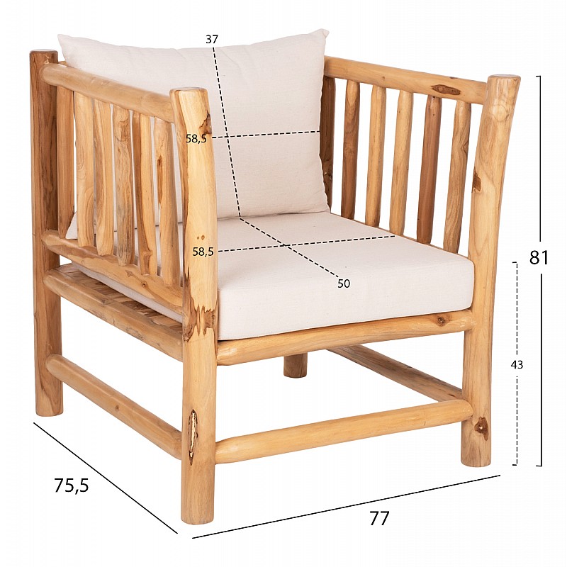 ΣΕΤ ΣΑΛΟΝΙ 4ΤΜΧ EDDARD HM9340.25 ΑΠΟ ΜΑΣΙΦ ΞΥΛΟ TEAK  ΦΥΣΙΚΟ - ΛΕΥΚΟ ΣΕΤ ΣΑΛΟΝΙ 4ΤΜΧ EDDARD HM9340.25 ΑΠΟ ΜΑΣΙΦ ΞΥΛΟ TEAK  ΦΥΣΙΚΟ - ΛΕΥΚΟ