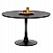 ΤΡΑΠΕΖΙ ΤΡΑΠΕΖΑΡΙΑΣ ROLLO HM9422.12 ΣΤΡΟΓΓΥΛΟ BLACK MARBLE Φ120x74Yεκ.