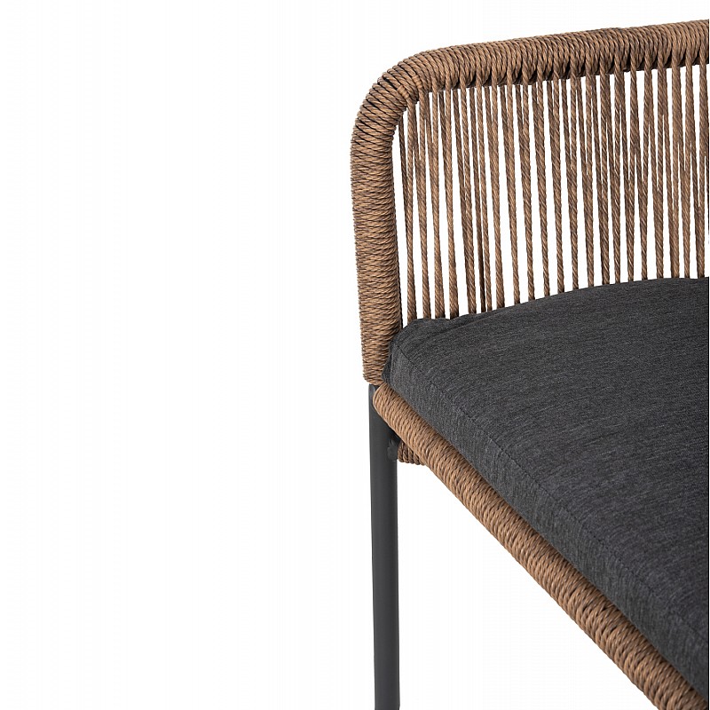 ΚΑΝΑΠΕΣ ΕΞ.ΧΩΡΟΥ BAFFIN HM6054.03 ΑΛΟΥΜ. ΑΝΘΡΑΚΙ-ΣΥΝΘ.RATTAN ΜΠΕΖ-ΑΝΘΡΑΚΙ ΜΑΞΙΛΑΡΙΑ