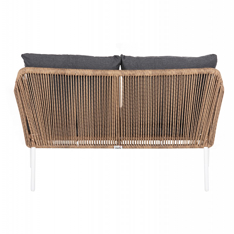 ΚΑΝΑΠΕΣ ΕΞ.ΧΩΡΟΥ BAFFIN HM6054.01 ΑΛΟΥΜΙΝΙΟ ΛΕΥΚΟ-ΣΥΝΘ.RATTAN ΜΠΕΖ-ΑΝΘΡΑΚΙ ΜΑΞΙΛΑΡΙΑ