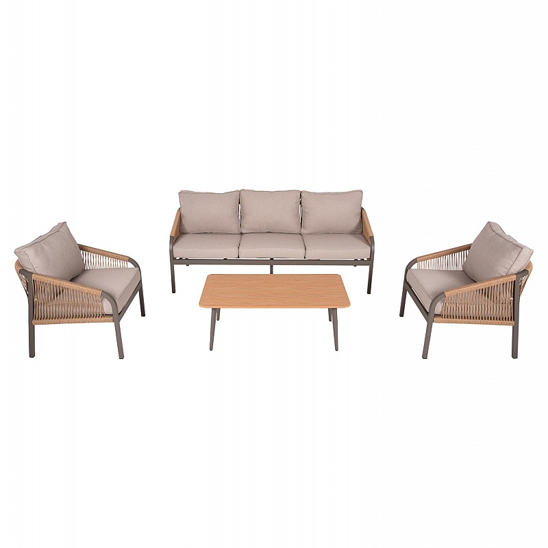 ΣΑΛΟΝΙ ΕΞΩΤ.ΧΩΡΟΥ 4ΤΜΧ MAERLY HM6056.04 ΑΛΟΥΜΙΝΙΟ ΣΑΜΠΑΝΙ-ΣΥΝΘ.ΣΧΟΙΝΙ-ΜΠΕΖ ΜΑΞΙΛΑΡΙΑ