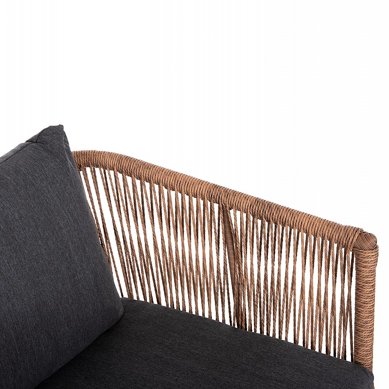 ΣΑΛΟΝΙ ΕΞ.ΧΩΡΟΥ 4ΤΜΧ FREJA HM6057.03 ΑΛΟΥΜ.ΑΝΘΡΑΚΙ-PE RATTAN ΜΠΕΖ-ΑΝΘΡΑΚΙ ΜΑΞΙΛΑΡΙΑ