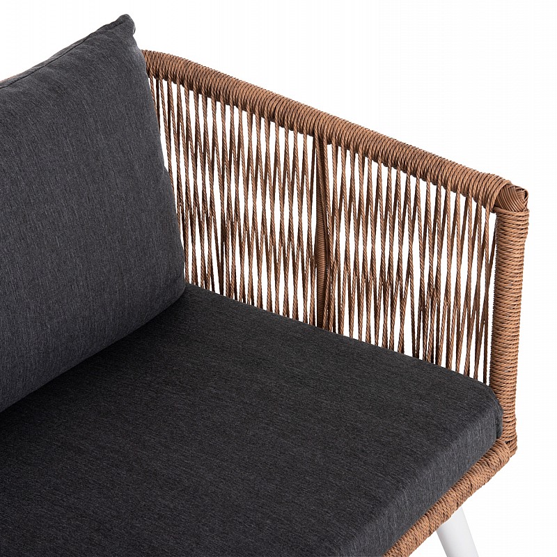 ΣΑΛΟΝΙ ΕΞ.ΧΩΡΟΥ 4ΤΜΧ FREJA HM6057.01 ΑΛΟΥΜ. ΛΕΥΚΟ-PE RATTAN ΜΠΕΖ-ΑΝΘΡΑΚΙ ΜΑΞΙΛΑΡΙΑ