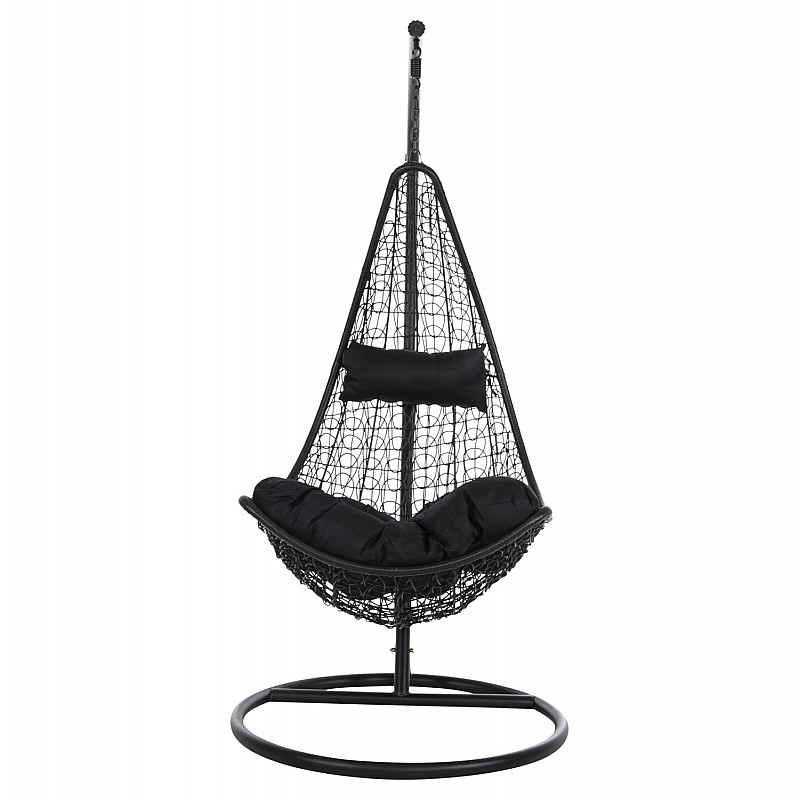 ΚΡΕΜΑΣΤΗ ΠΟΛΥΘΡΟΝΑ ΦΩΛΙΑ MILLIE HM5996.02 ΜΕΤΑΛΛΟ-ΣΥΝΘ.RATTAN ΜΑΥΡΟ Φ95x195Υεκ.