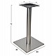 ΒΑΣΗ ΤΡΑΠΕΖΙΟΥ INOX HM421 ΜΕ ΡΕΓΟΥΛΑΤΟΡΟΥΣ 40x40x72Y εκ.