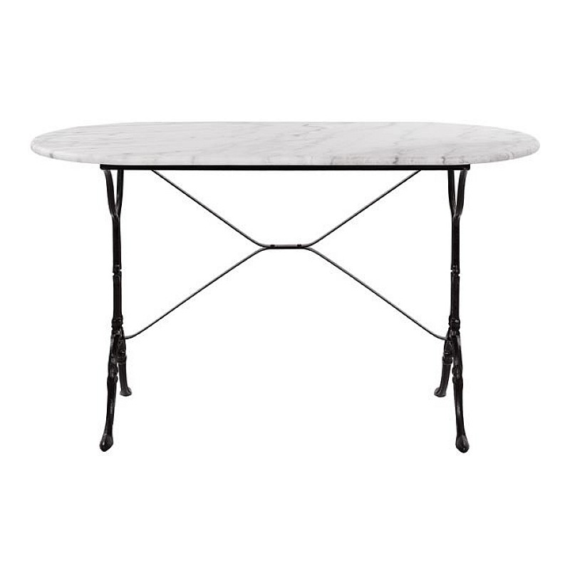 ΤΡΑΠΕΖΙ DELILAH ΜΕ ΒΑΣΗ ΑΠΟ ΜΑΝΤΕΜΙ HM440 ΜΕ ΜΑΡΜΑΡΟ ΟΒΑΛ 120Χ59X72