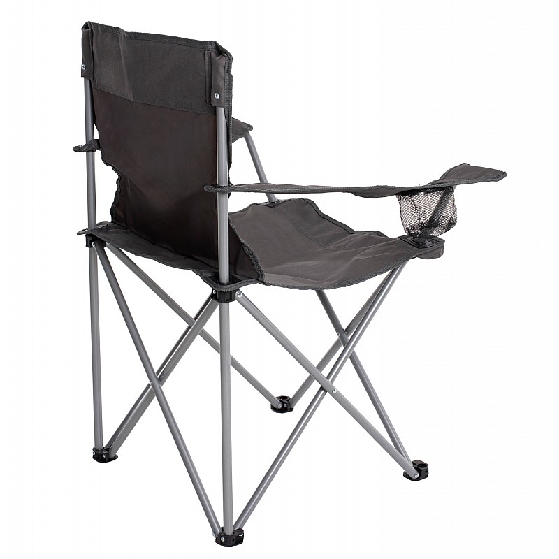 ΠΟΛΥΘΡΟΝΑ FISHERMAN HM5096.01 ΠΤΥΣΣΟΜΕΝΗ CAMPING ΜΕ ΘΕΣΗ ΓΙΑ ΠΟΤΗΡΙ ΓΚΡΙ 77x48x81εκ.