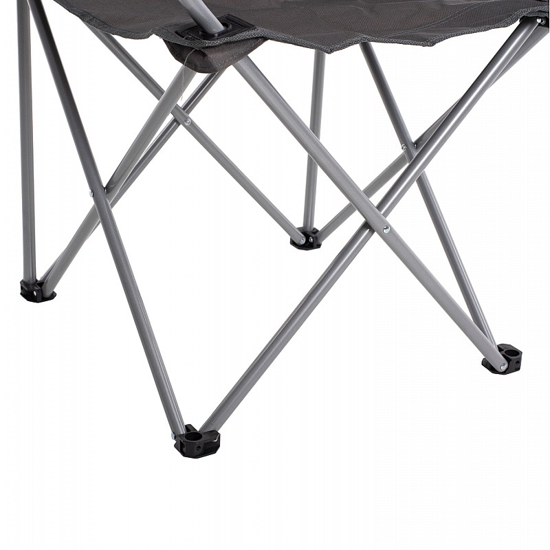 ΠΟΛΥΘΡΟΝΑ FISHERMAN HM5096.01 ΠΤΥΣΣΟΜΕΝΗ CAMPING ΜΕ ΘΕΣΗ ΓΙΑ ΠΟΤΗΡΙ ΓΚΡΙ 77x48x81εκ.