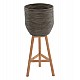ΓΛΑΣΤΡΑ ΑΠΟ RATTAN ΚΑΙ BAMBOO HM7815 31x30x80Yεκ. ΦΥΣΙΚΟ - ΠΡΑΣΙΝΟ