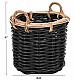 ΣΕΤ 2 ΚΑΛΑΘΙΑ POTTS HM4379 ΜΑΥΡO&ΦΥΣΙΚΟ ΧΡΩΜΑ- CL RATTAN Φ61+Φ45εκ.